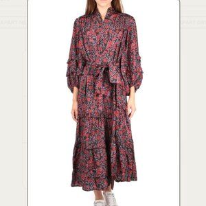 APIECE Apart Gracia Flamenca  Floral Silk Maxi Dress - Potpourri …